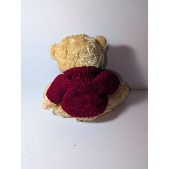 Cherished Teddies 1995 Plush Teddy Bear Red Christmas Sweater Stuffed Toy 10” - Picture 4 of 10